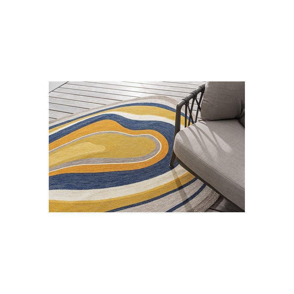 B&C Aura Ochre Designer Outdoor Rug