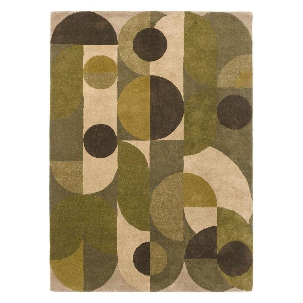 B&C Decor Cosmo Greens Pure Wool Designer Rug