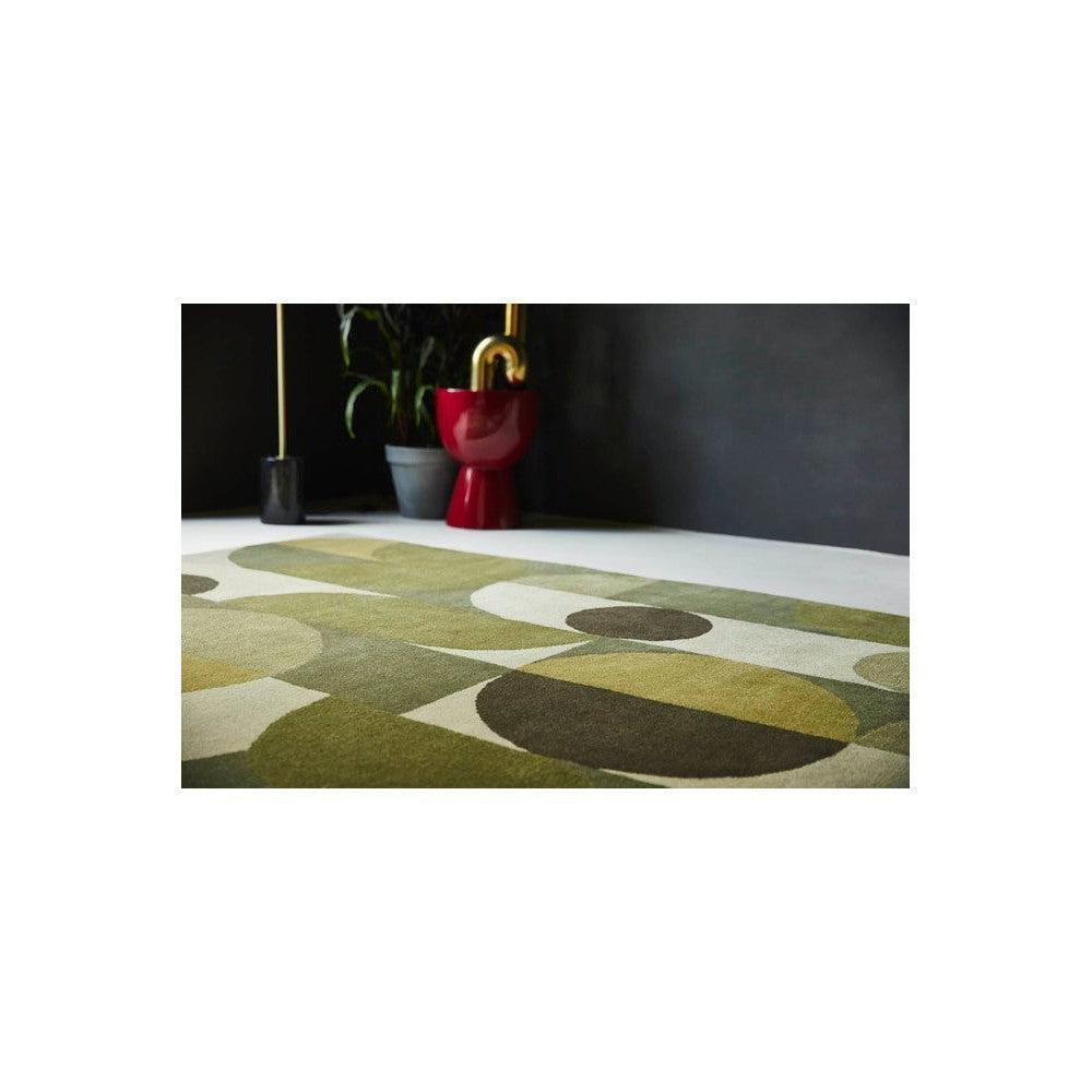 B&C Decor Cosmo Greens Pure Wool Designer Rug