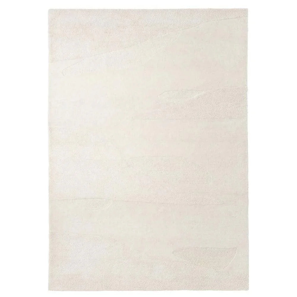 B&C Decor Scape White Pure Wool Designer Rug