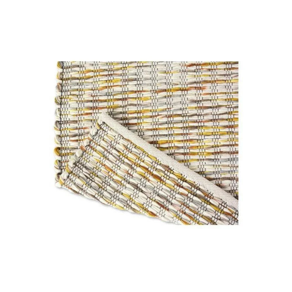 B&C Grain Mustard Pure Wool Designer Rug