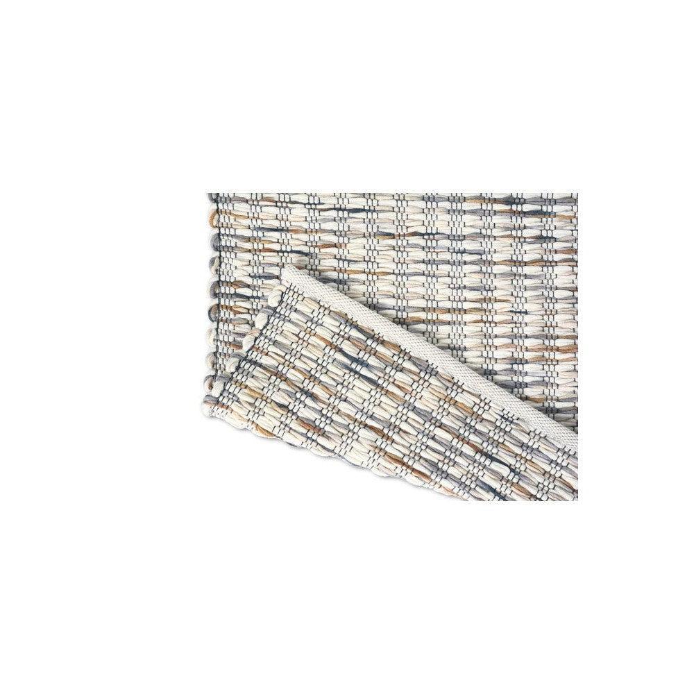 B&C Grain Off White Pure Wool Designer Rug
