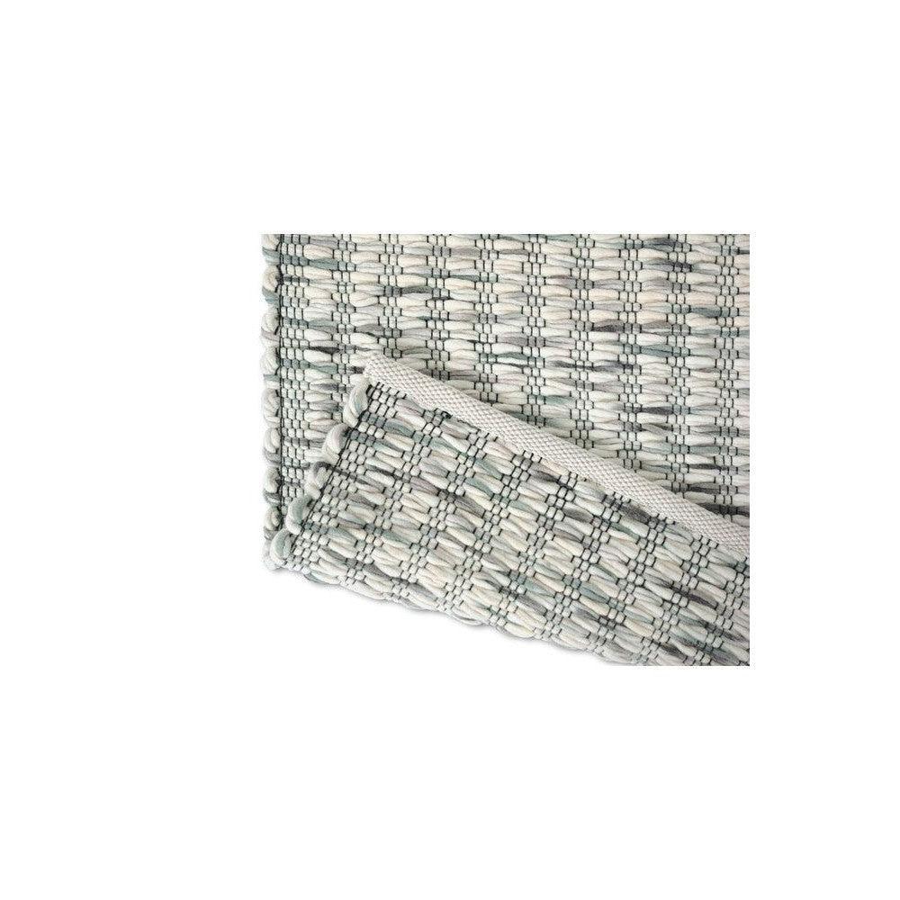 B&C Grain Pure Grey Wool Designer Rug