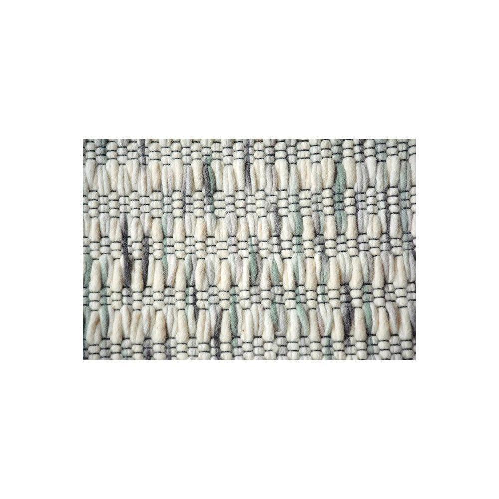 B&C Grain Pure Grey Wool Designer Rug