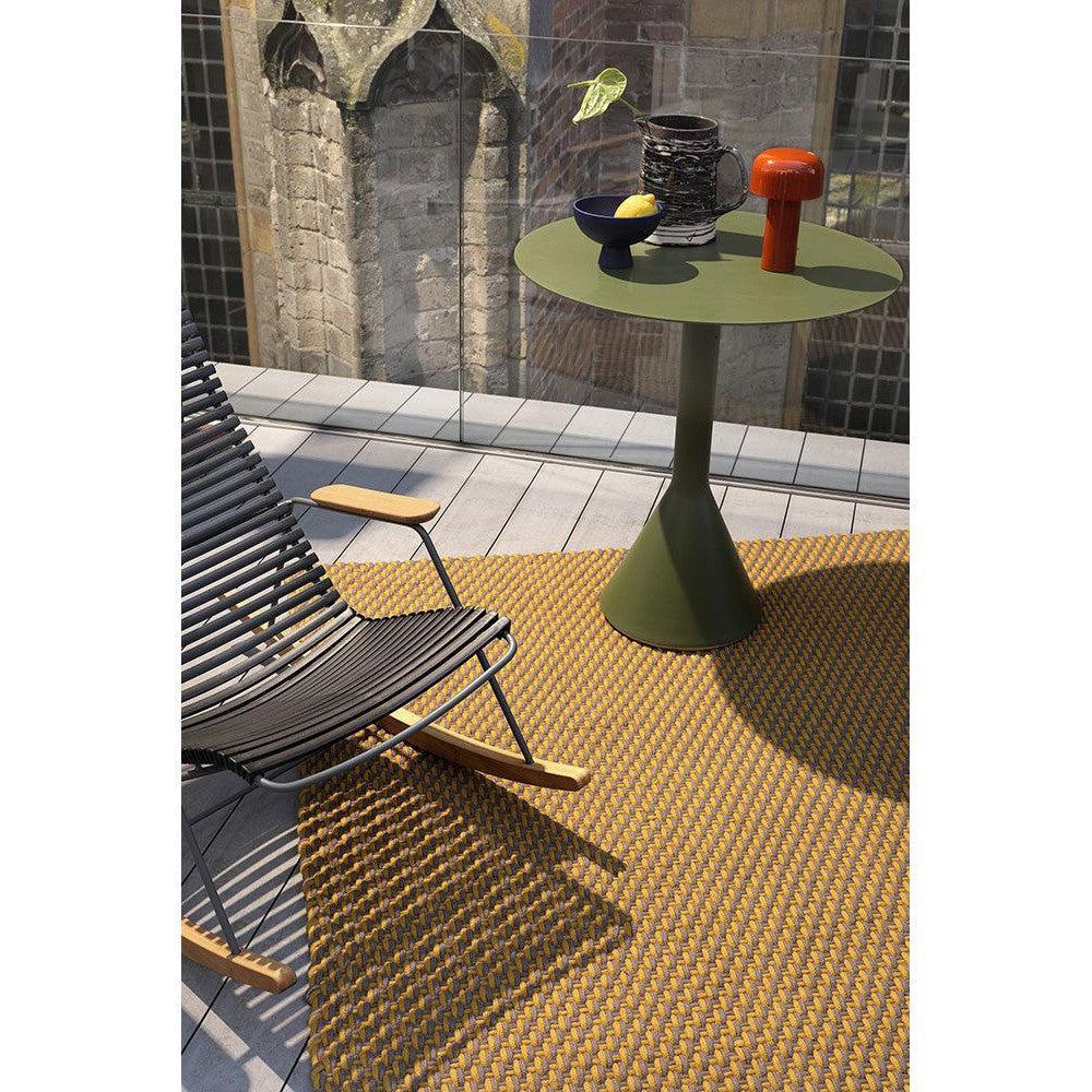 B&C Lace Mustard-taupe Outdoor Designer Rug