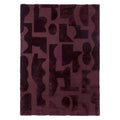 B&C Twinset Mural Burgundy Pure Wool Designer Rug
