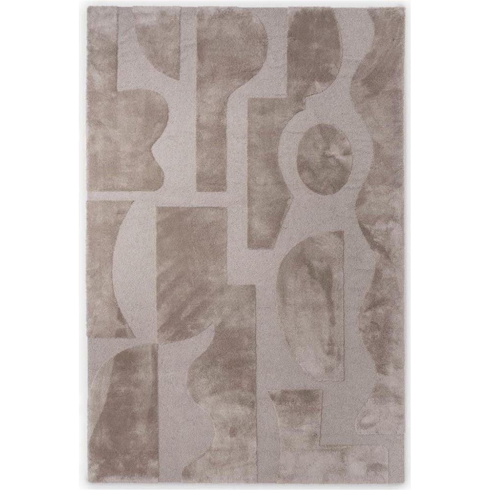 B&C Twinset Mural Cement Pure Wool Designer Rug