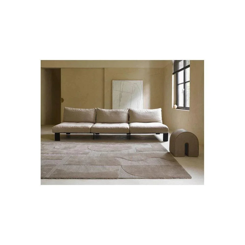 B&C Twinset Mural Cement Pure Wool Designer Rug