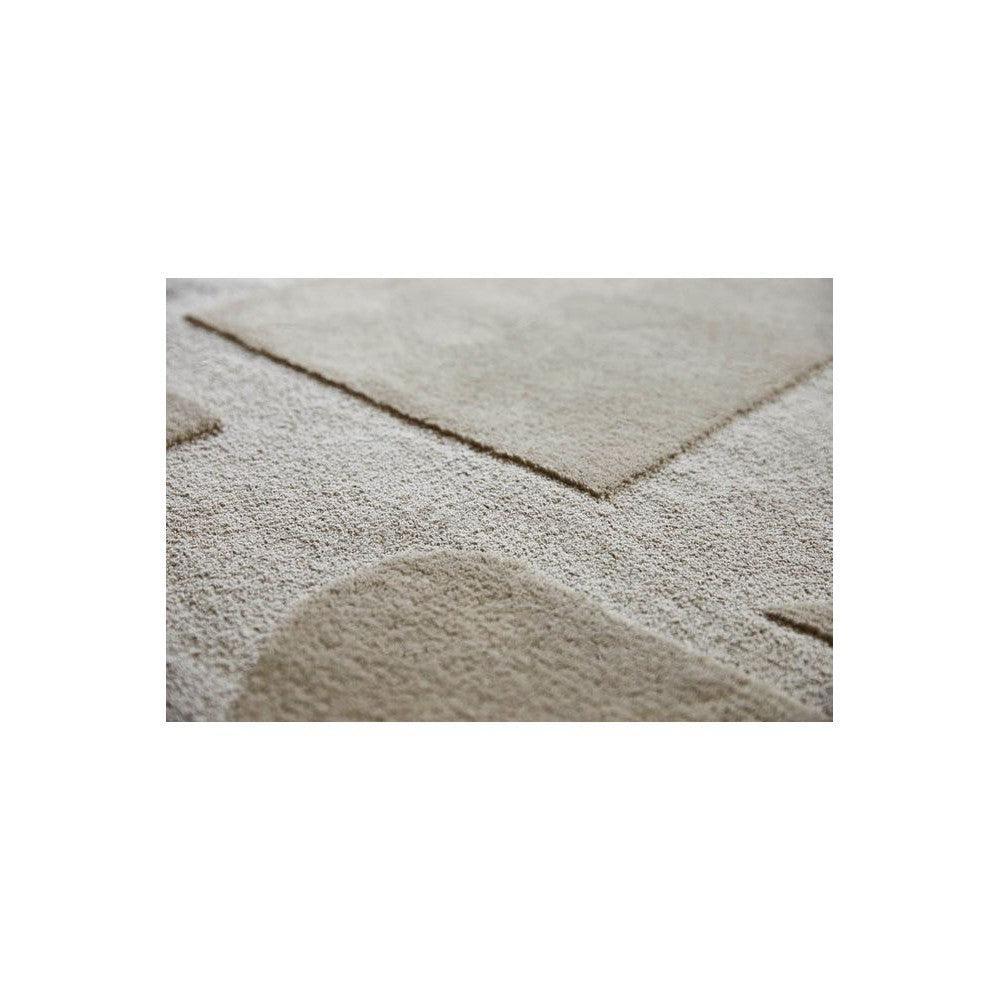 B&C Twinset Mural Cement Pure Wool Designer Rug