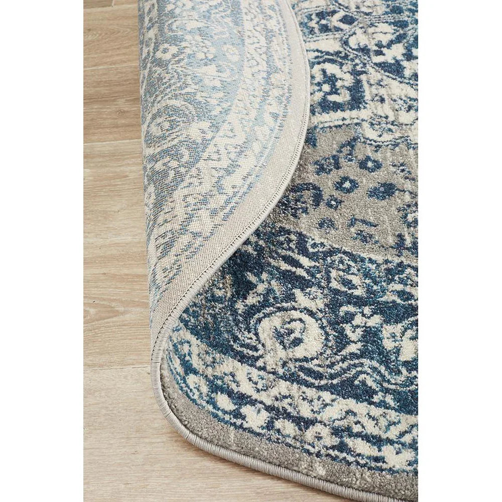 Babylon Blue  Round Rug 2