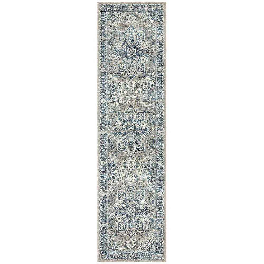 Babylon 207 Blue  Runner Rug - ICONIC RUGS