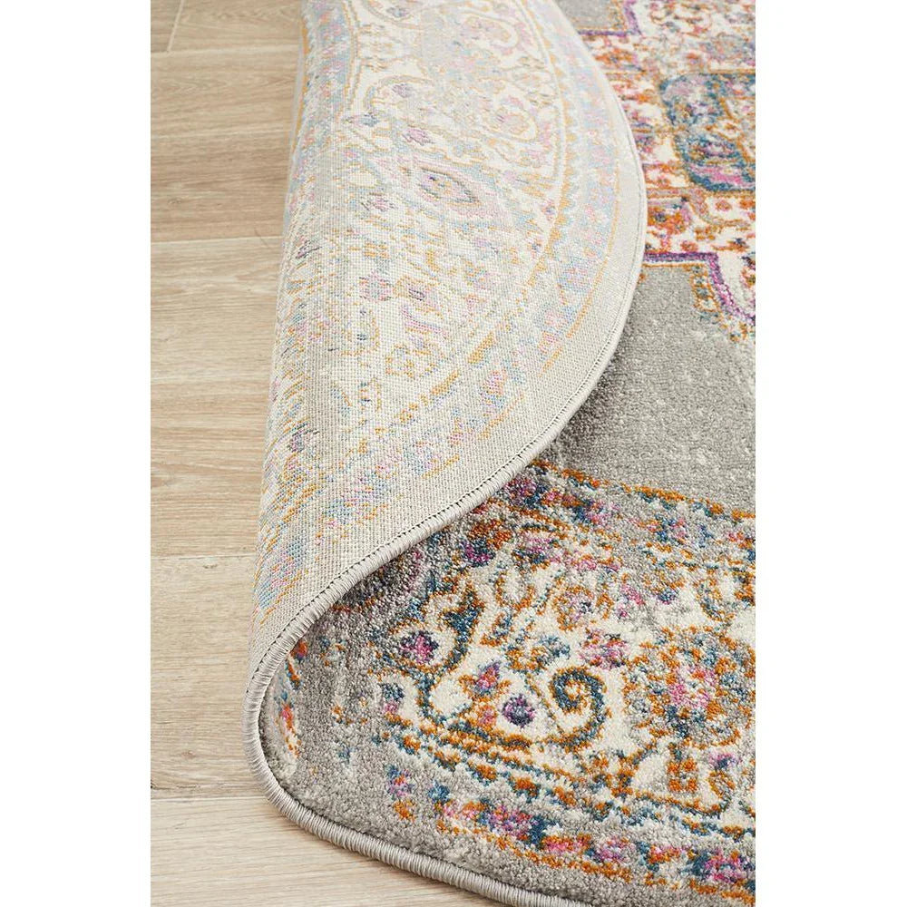 Babylon Grey  Round Rug