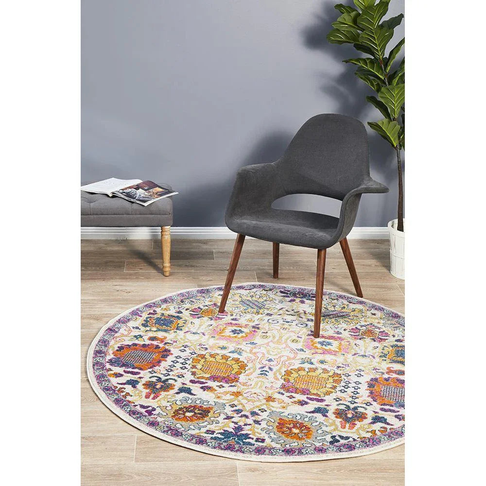 Babylon 206 Multi  Round Rug - ICONIC RUGS