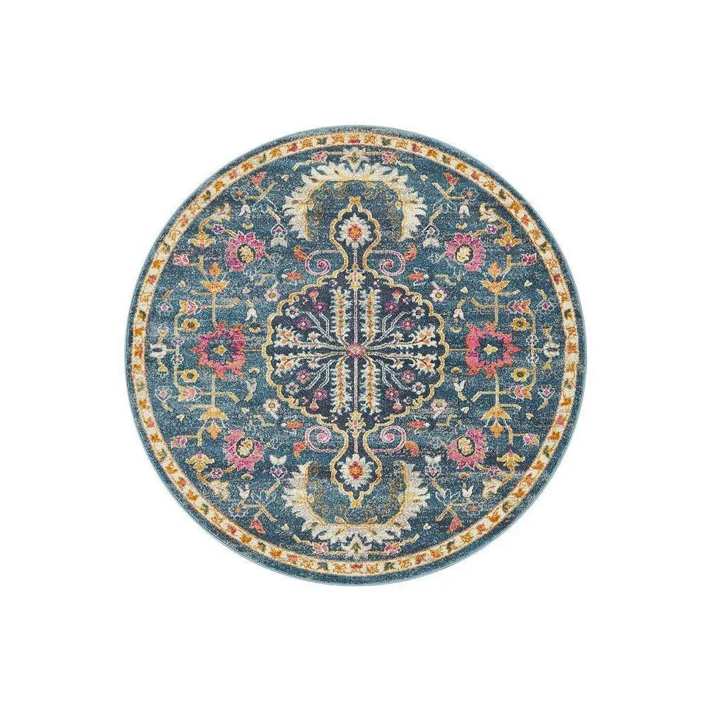 Babylon Navy  Round Rug 2