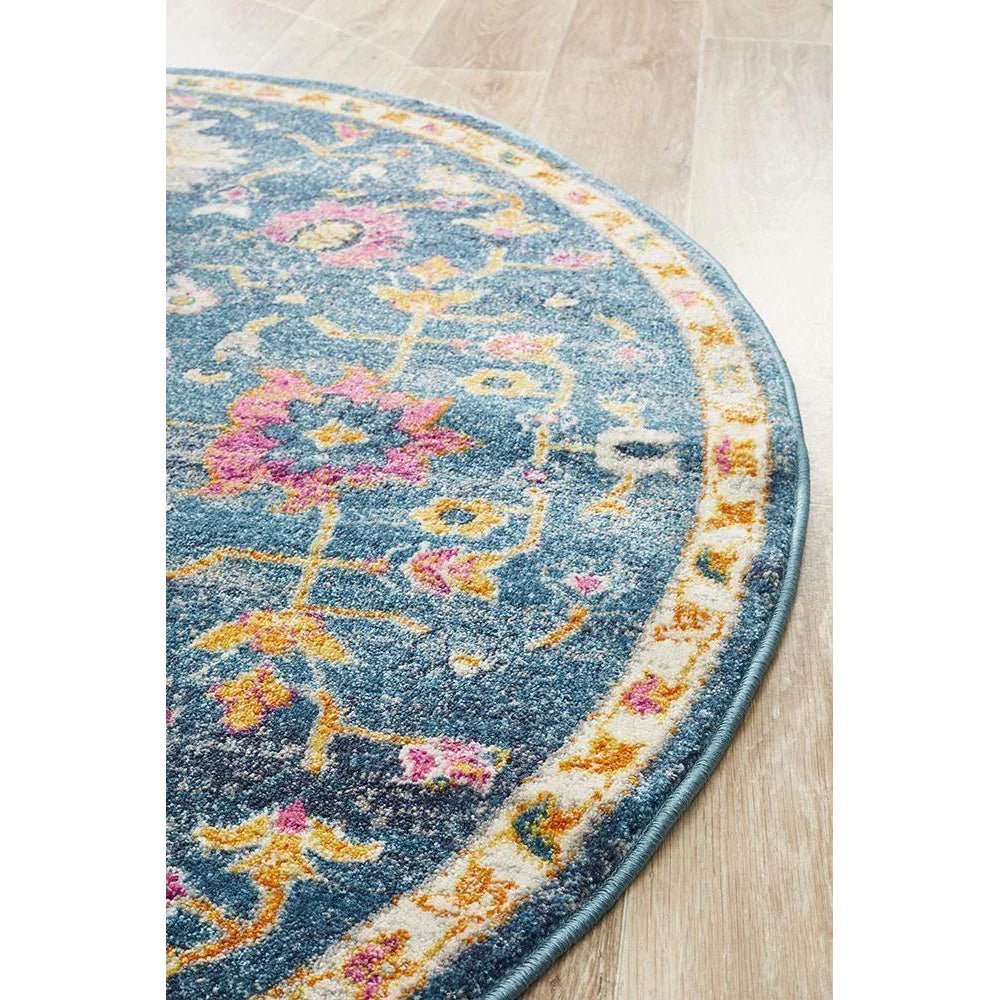 Babylon Navy  Round Rug 2