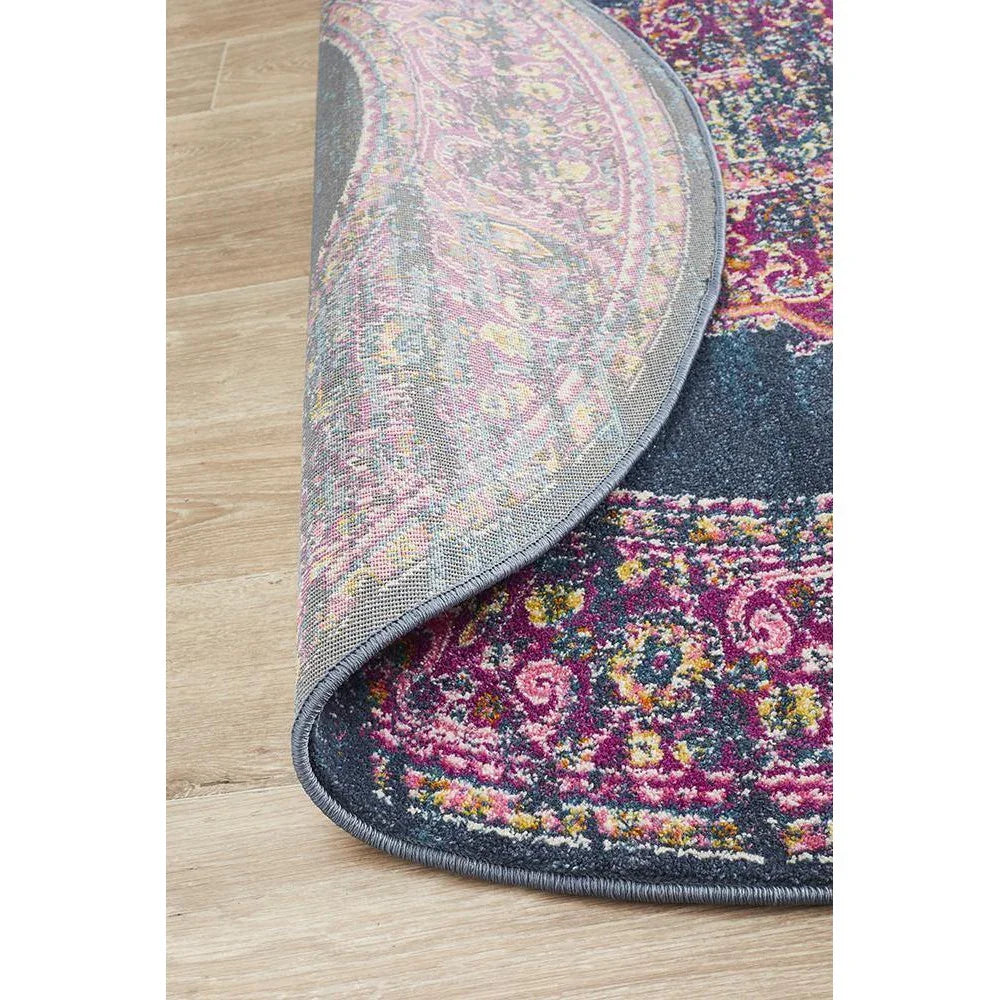 Babylon Navy  Round Rug