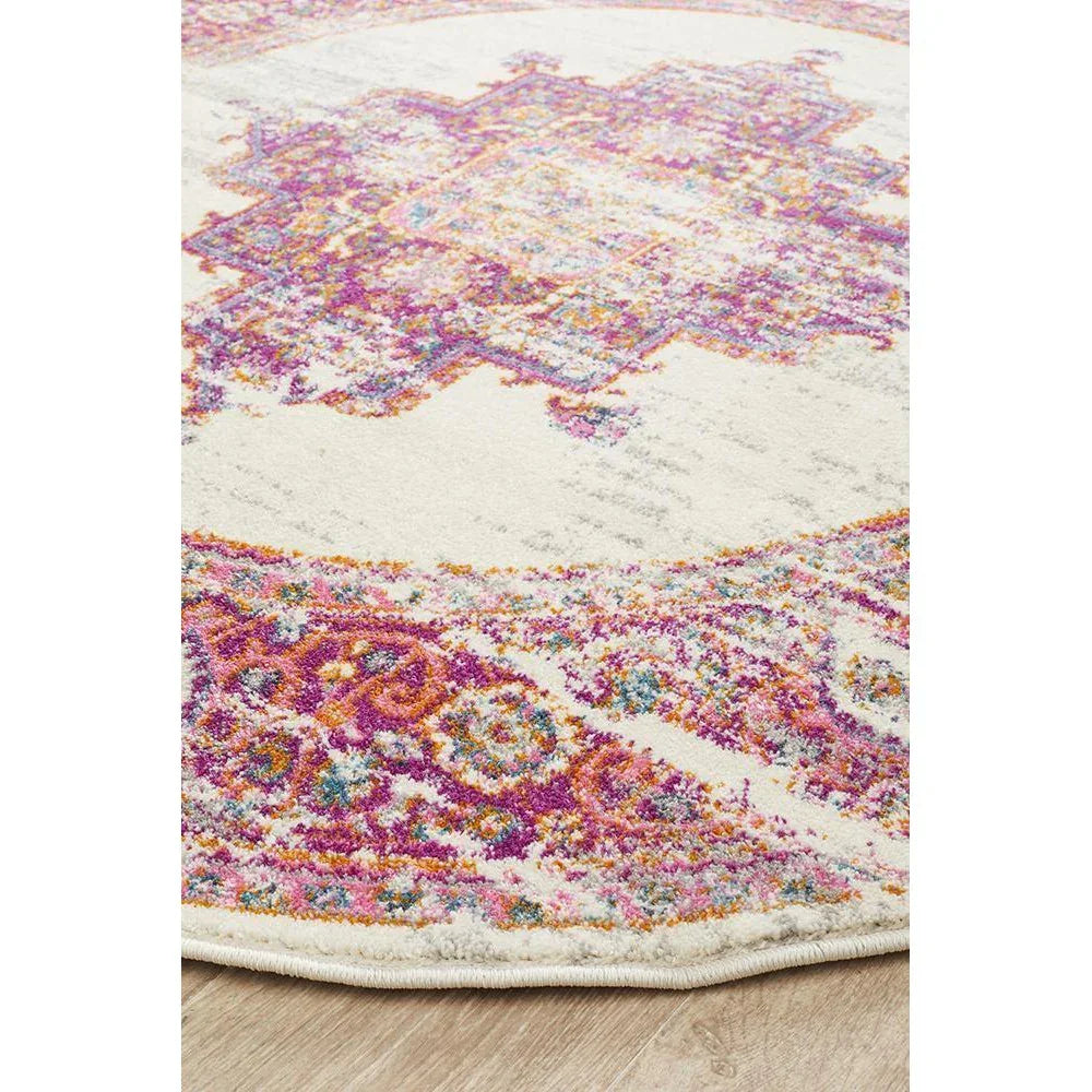 Babylon Pink  Round Rug