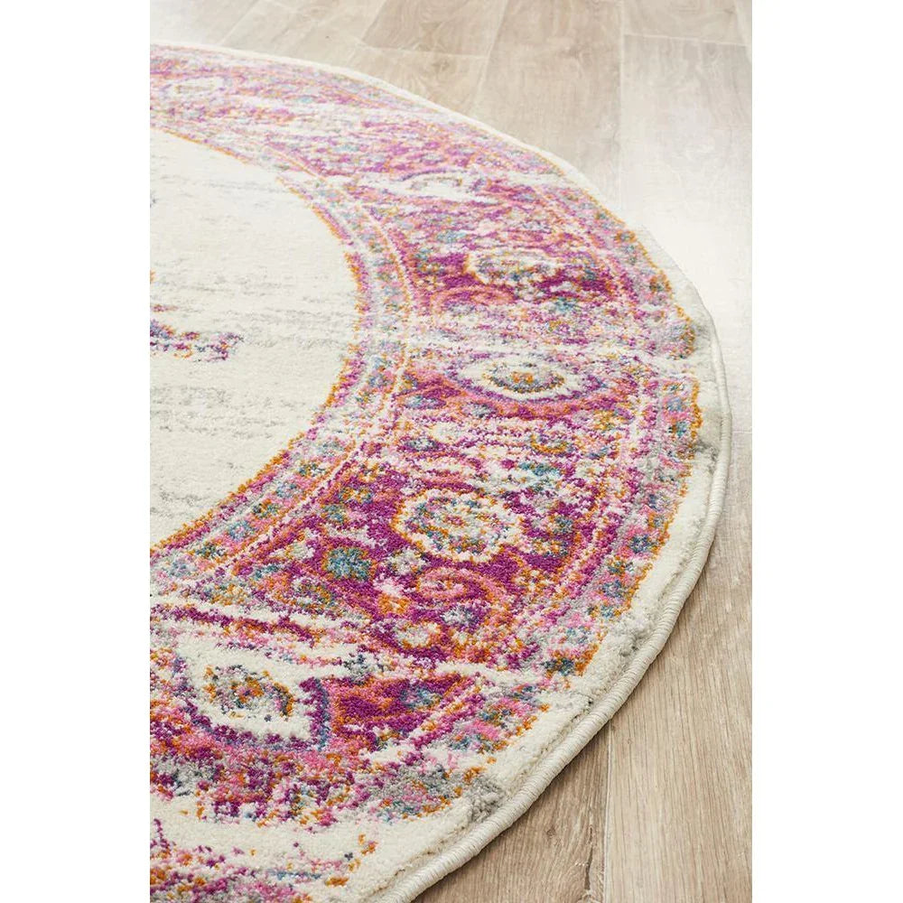 Babylon Pink  Round Rug