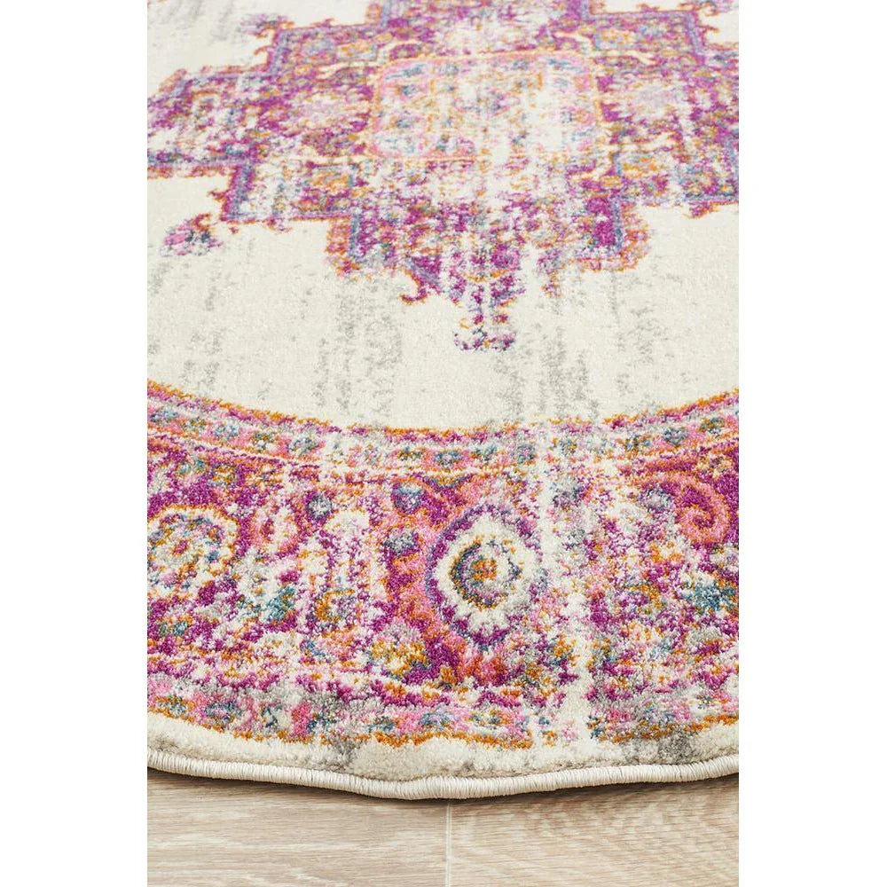 Babylon Pink  Round Rug