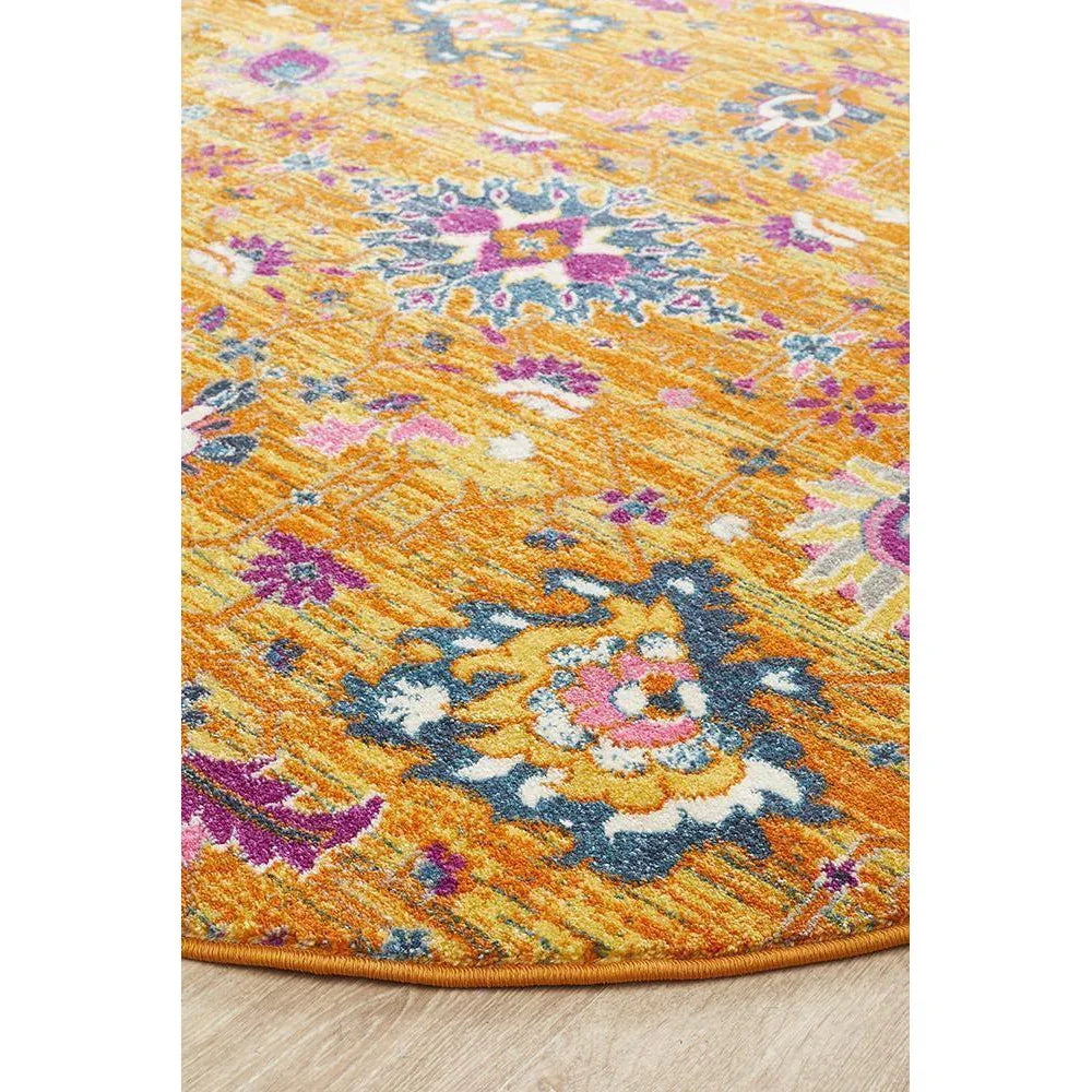 Babylon Rust  Round Rug
