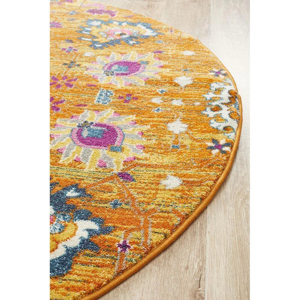 Babylon Rust  Round Rug