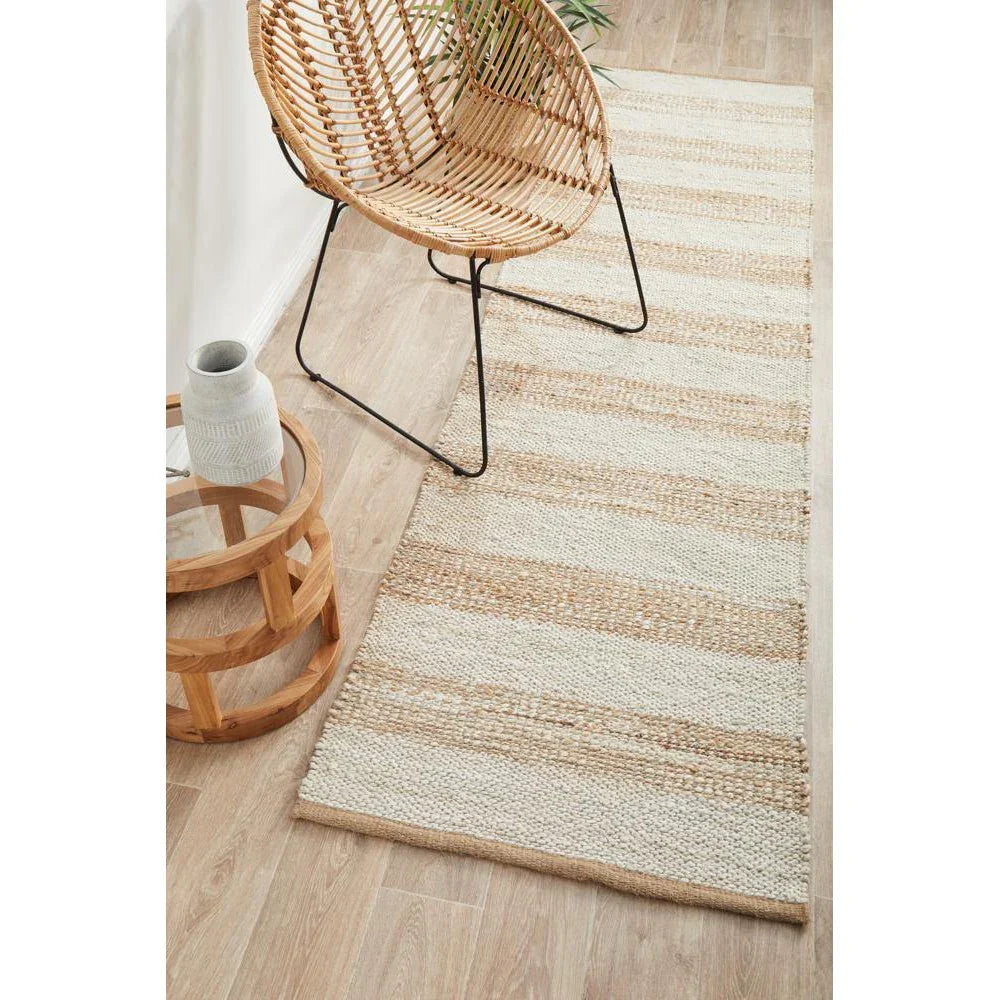 Noosa Natural White Runner Rug - ICONIC RUGS