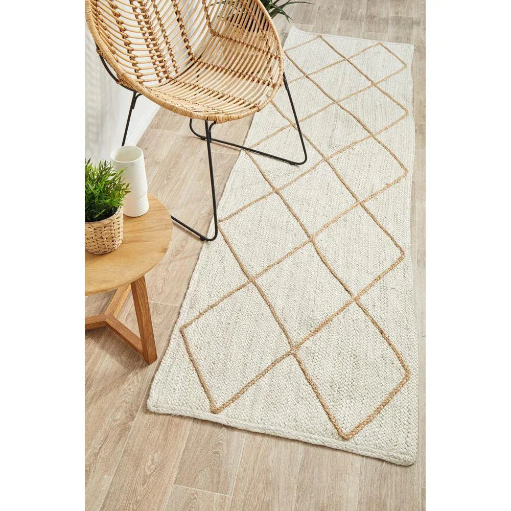 Noosa White Runner Rug - ICONIC RUGS