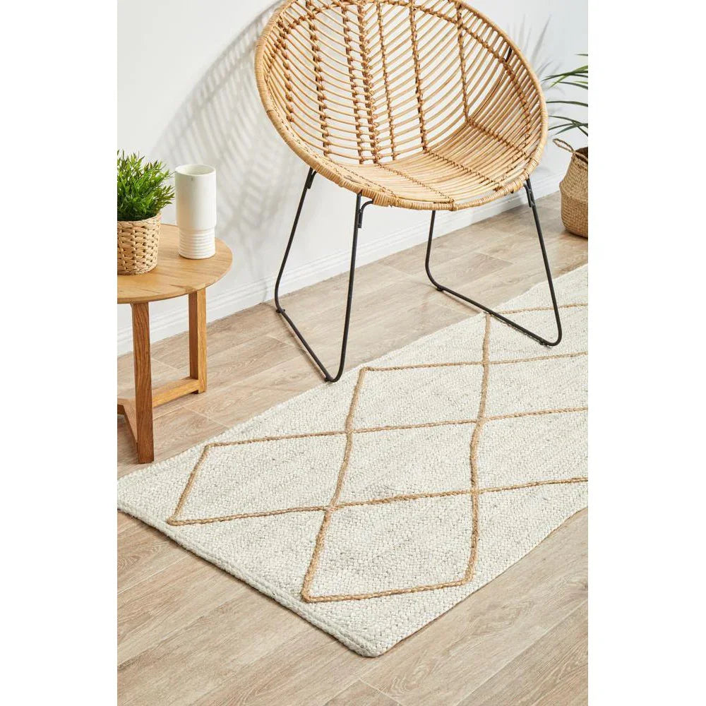 Noosa White Runner Rug - ICONIC RUGS