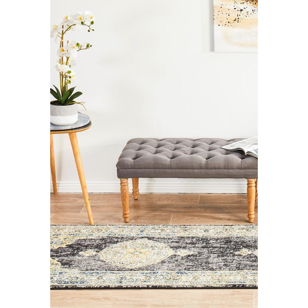 Century 955 Charcoal Runner Rug - ICONIC RUGS