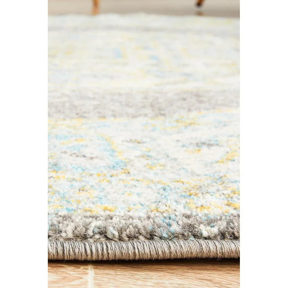 Century 944 Grey Round Rug - ICONIC RUGS