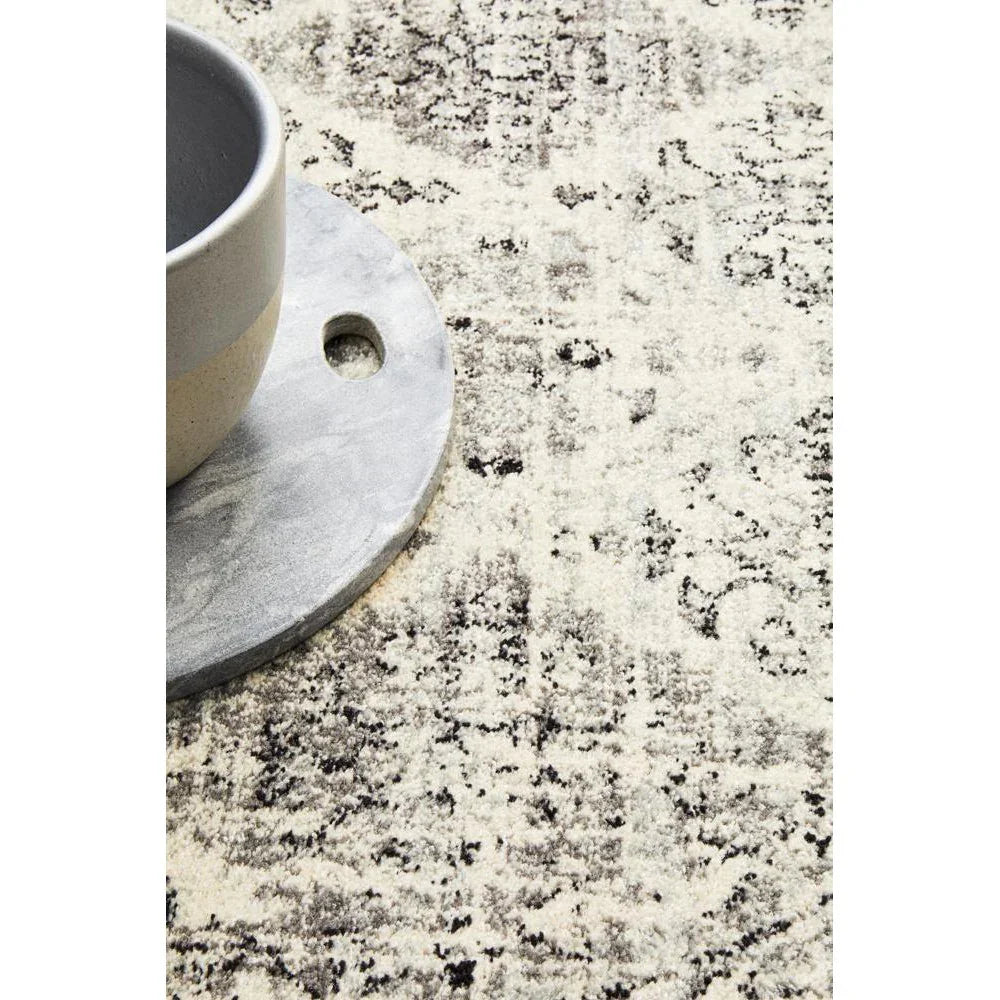 Century 999 Grey Round Rug - ICONIC RUGS