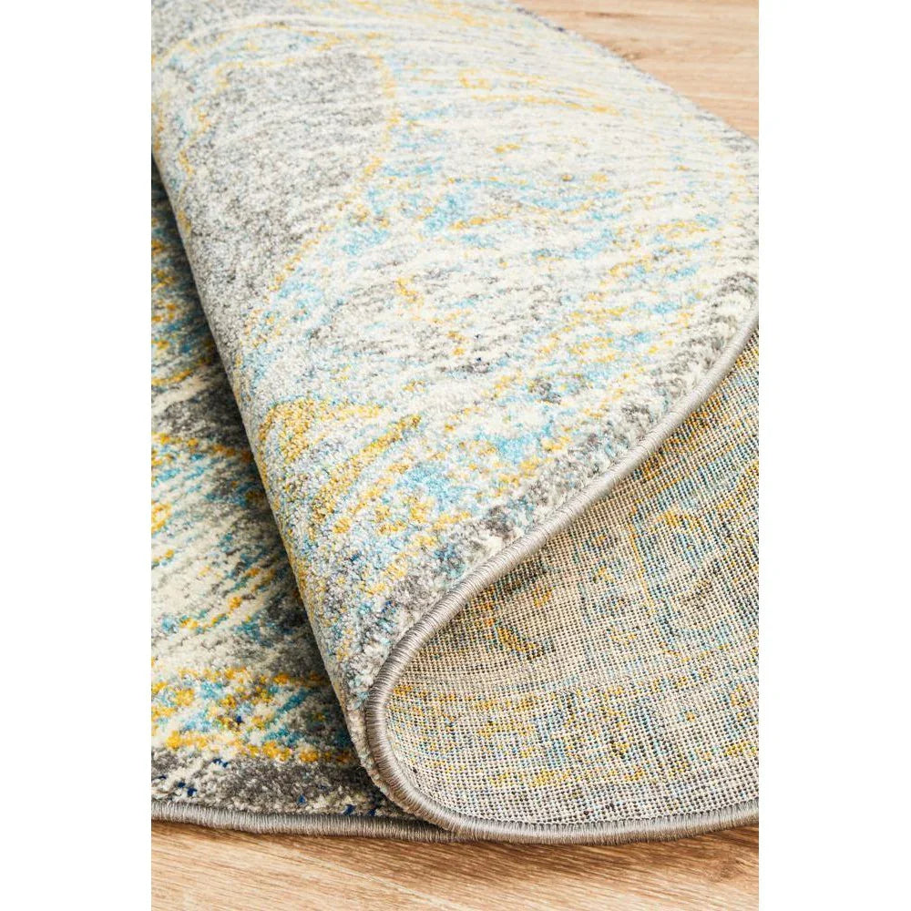 Century 944 Grey Round Rug - ICONIC RUGS