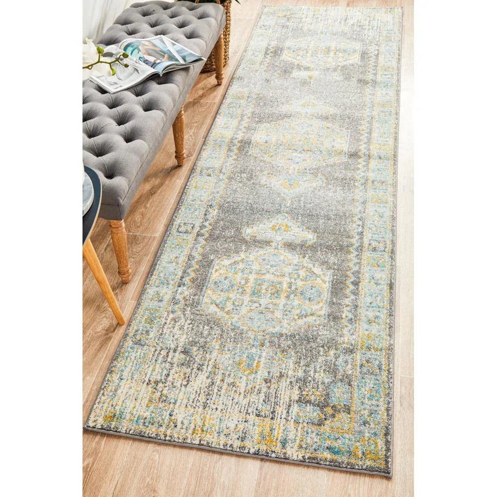 Century 944 Grey Runner Rug - ICONIC RUGS