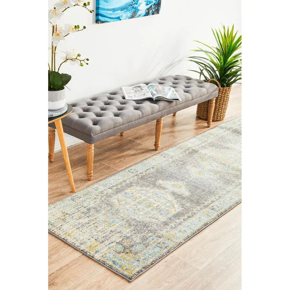 Century 944 Grey Runner Rug - ICONIC RUGS