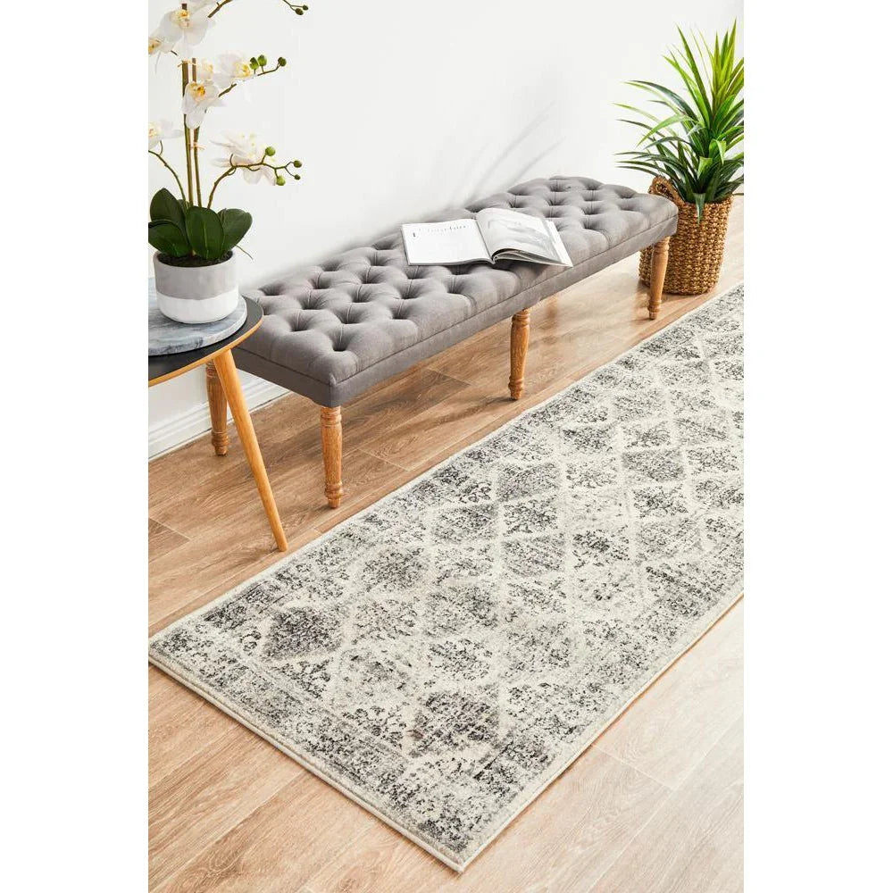 Century 999 Grey Runner Rug - ICONIC RUGS