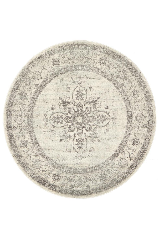 Century 977 Silver Round Rug - ICONIC RUGS