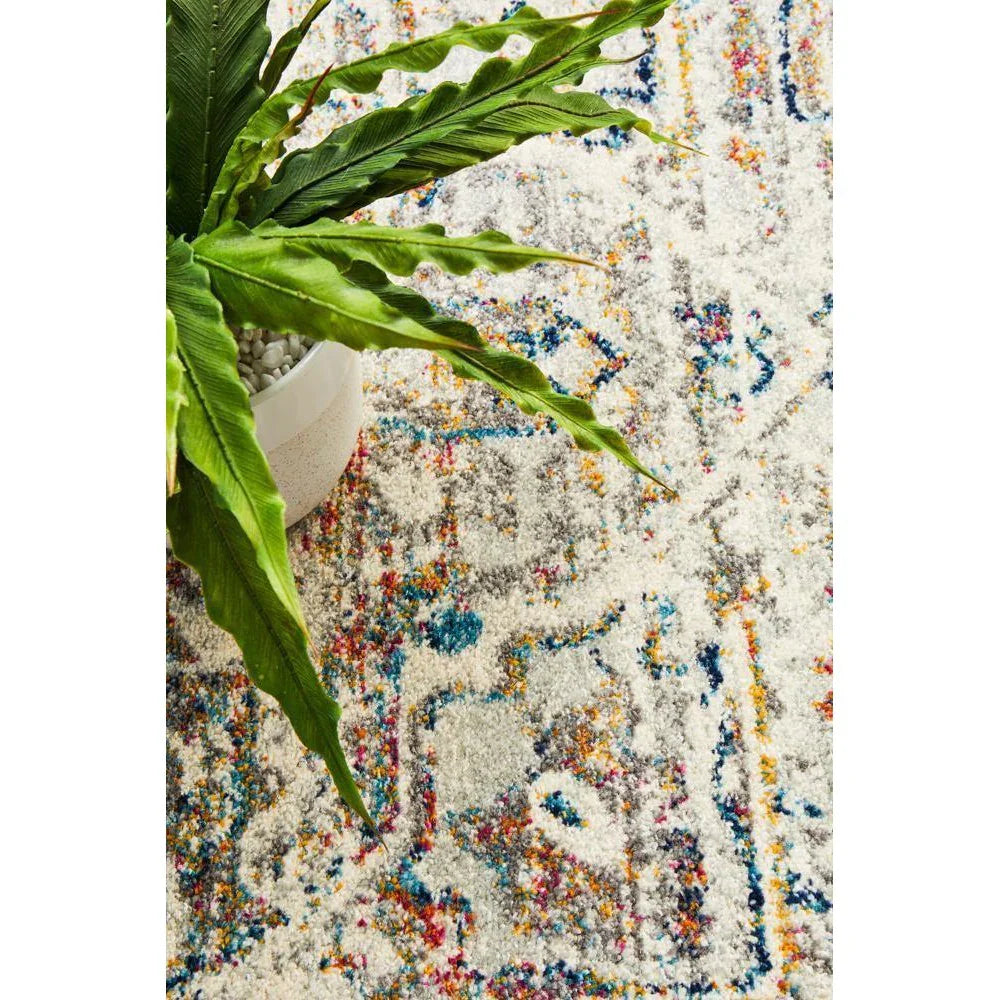 Century 911 Silver Round Rug - ICONIC RUGS