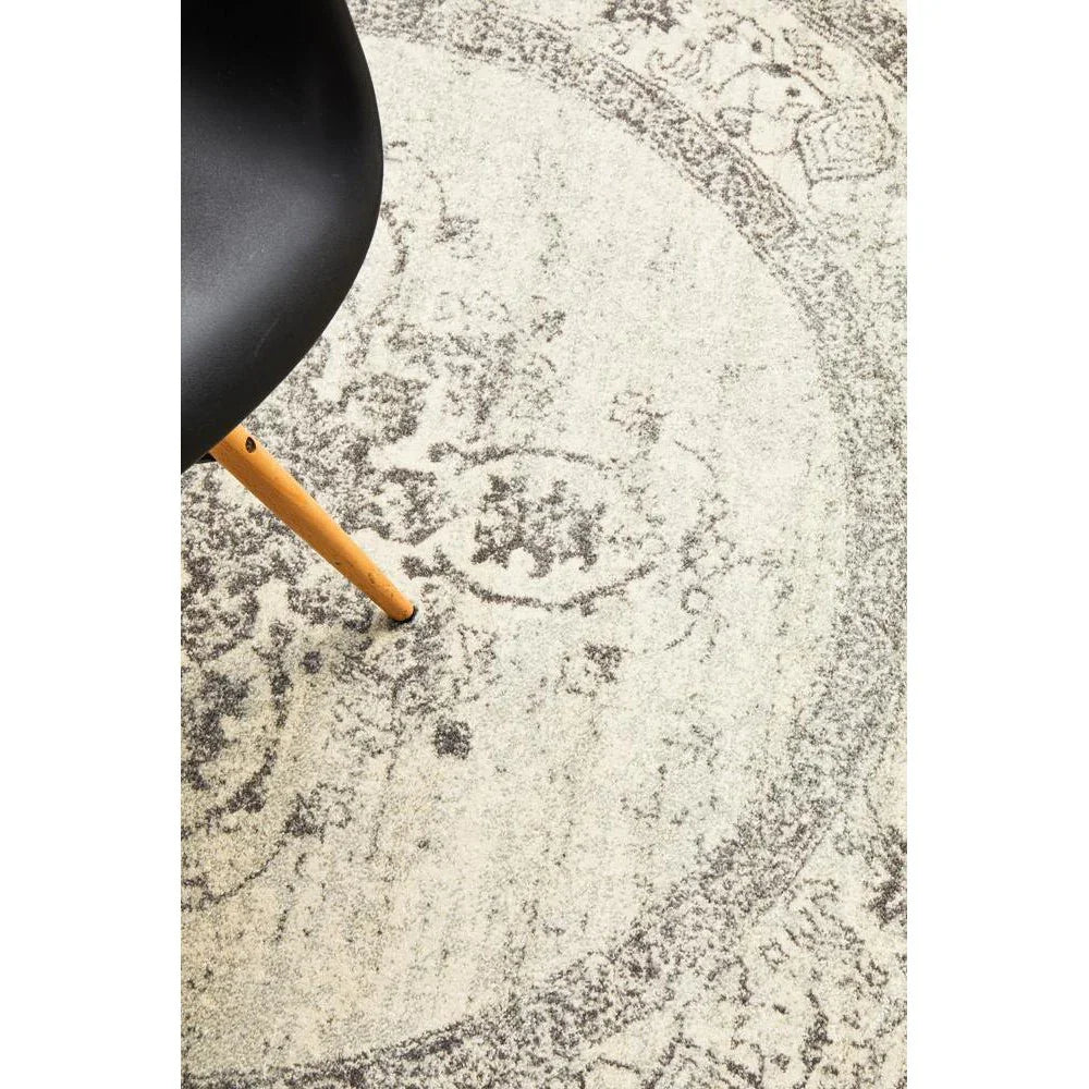 Century 977 Silver Round Rug - ICONIC RUGS