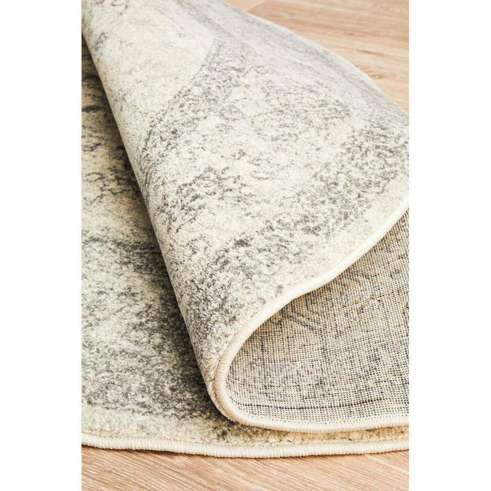 Century 977 Silver Round Rug - ICONIC RUGS