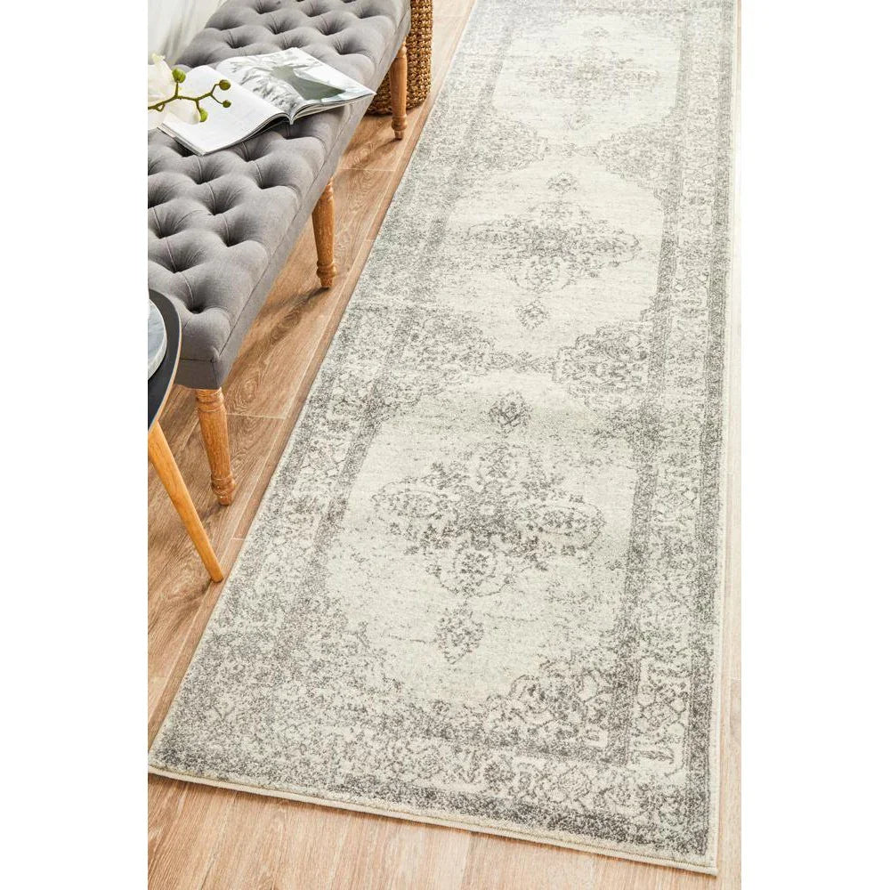 Century 977 Silver Runner Rug - ICONIC RUGS