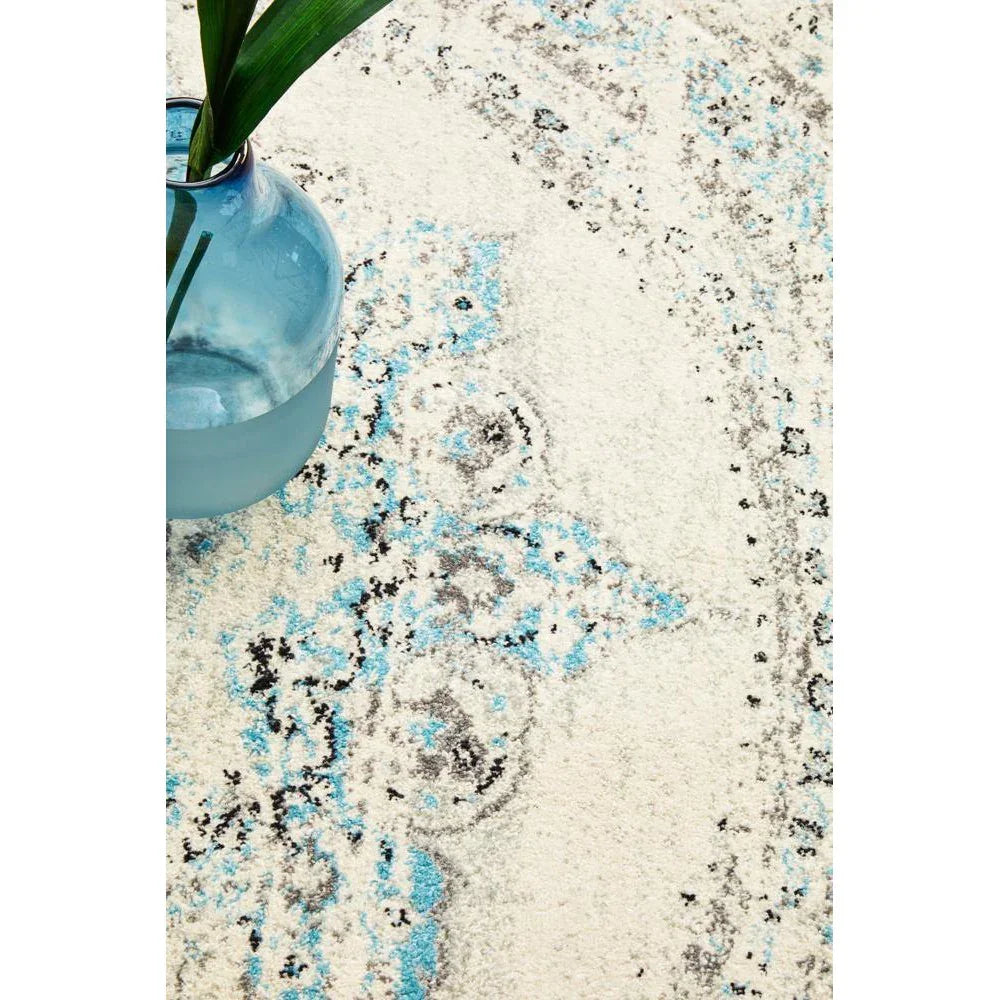 Century 922 White Round Rug - ICONIC RUGS