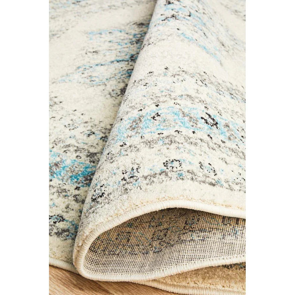Century 922 White Round Rug - ICONIC RUGS