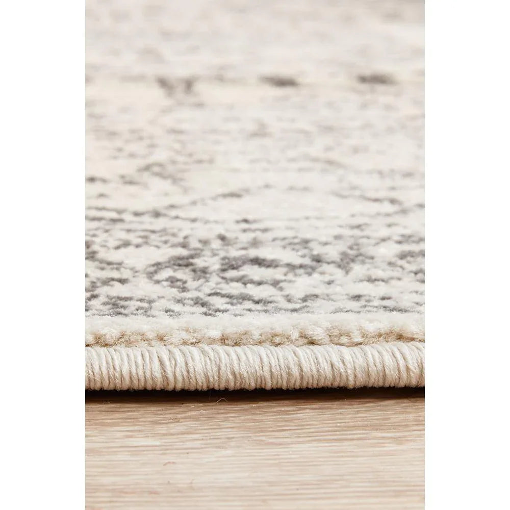 Chrome Addison Silver Round Rug - ICONIC RUGS