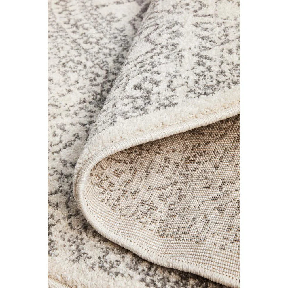 Chrome Addison Silver Round Rug - ICONIC RUGS