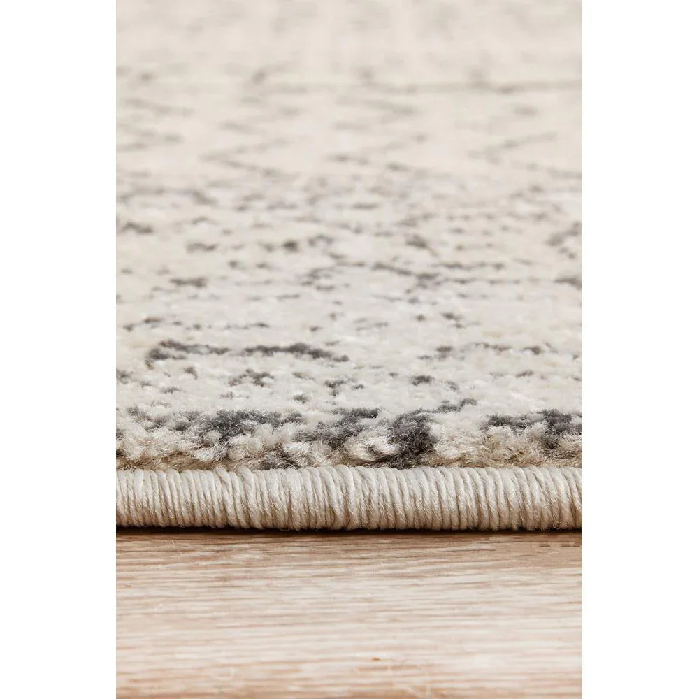 Chrome Harper Silver Round Rug - ICONIC RUGS