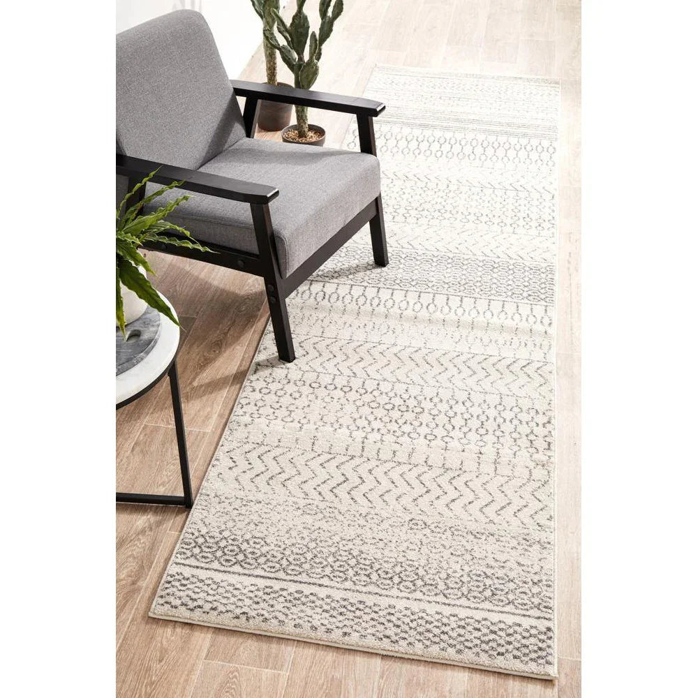Chrome Harper Silver Runner Rug - ICONIC RUGS