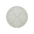 Chrome Lydia Silver Round Rug - ICONIC RUGS