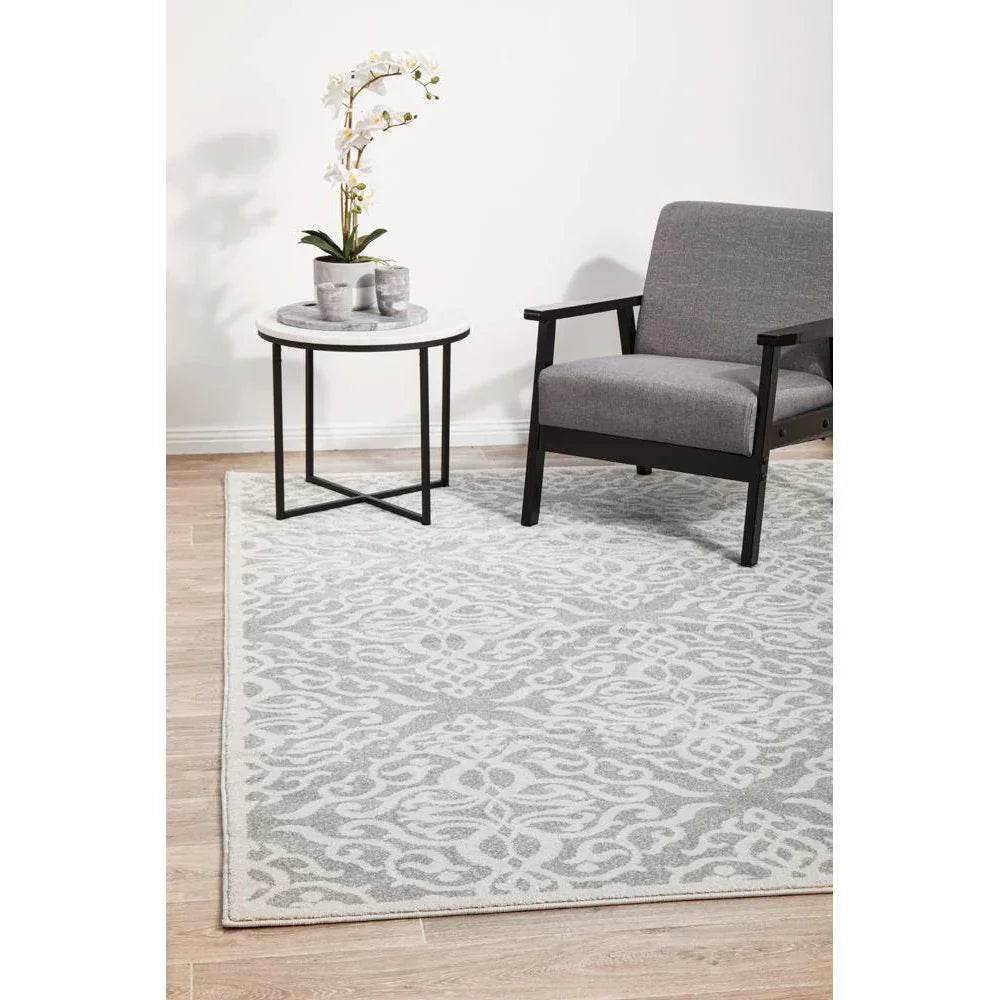 Chrome Lydia Silver Rug - ICONIC RUGS