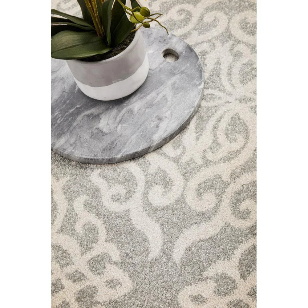 Chrome Lydia Silver Rug - ICONIC RUGS