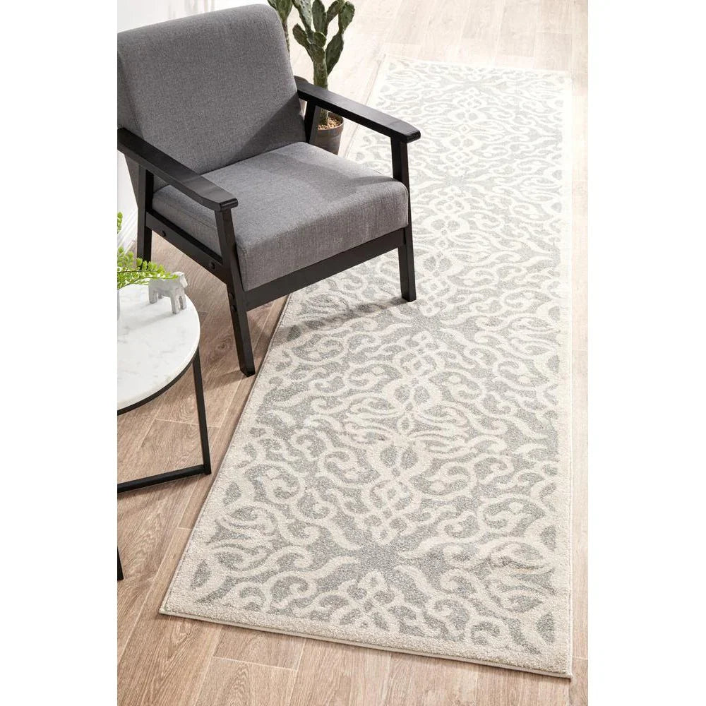 Chrome Lydia Silver Runner Rug - ICONIC RUGS